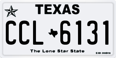 TX license plate CCL6131