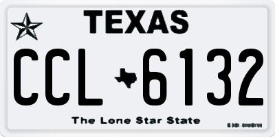 TX license plate CCL6132