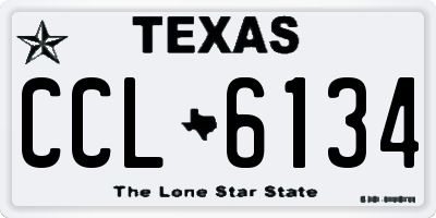 TX license plate CCL6134