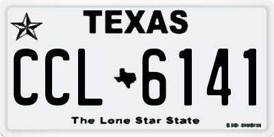TX license plate CCL6141