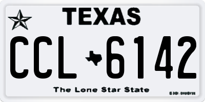 TX license plate CCL6142