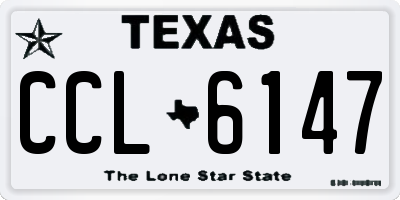 TX license plate CCL6147