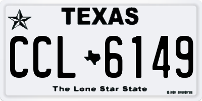 TX license plate CCL6149
