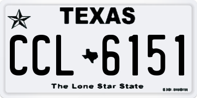 TX license plate CCL6151