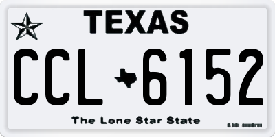 TX license plate CCL6152