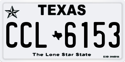 TX license plate CCL6153