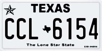 TX license plate CCL6154
