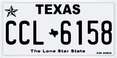 TX license plate CCL6158