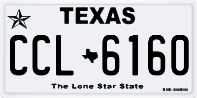 TX license plate CCL6160