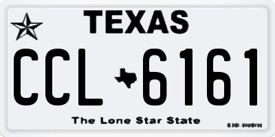 TX license plate CCL6161