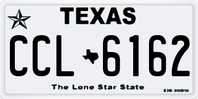 TX license plate CCL6162