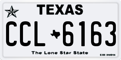 TX license plate CCL6163