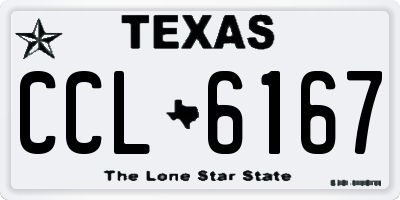 TX license plate CCL6167