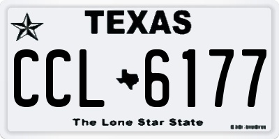 TX license plate CCL6177