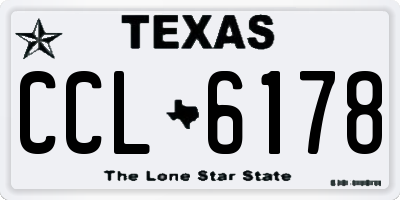 TX license plate CCL6178