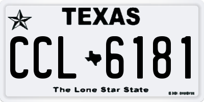 TX license plate CCL6181