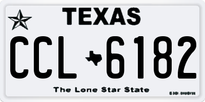 TX license plate CCL6182