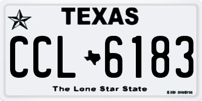 TX license plate CCL6183