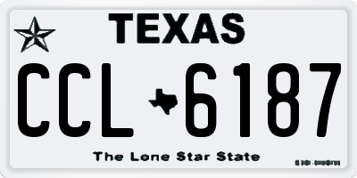TX license plate CCL6187