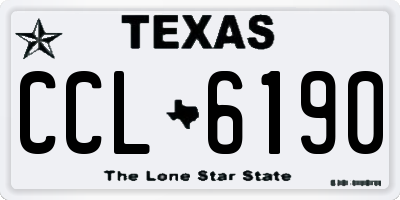 TX license plate CCL6190