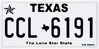 TX license plate CCL6191