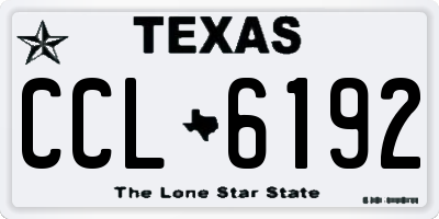TX license plate CCL6192