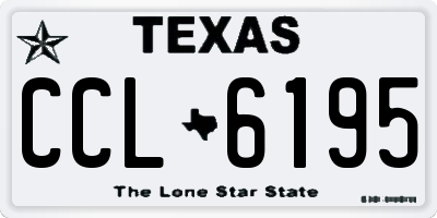 TX license plate CCL6195