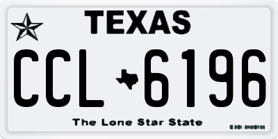 TX license plate CCL6196