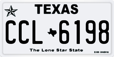 TX license plate CCL6198