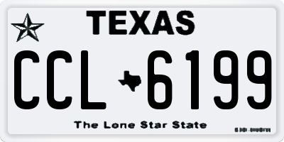 TX license plate CCL6199