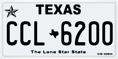 TX license plate CCL6200
