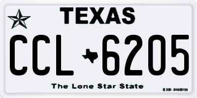 TX license plate CCL6205