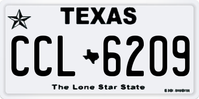 TX license plate CCL6209