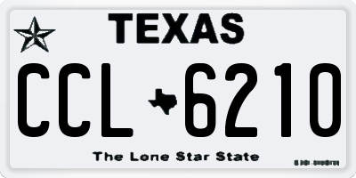 TX license plate CCL6210