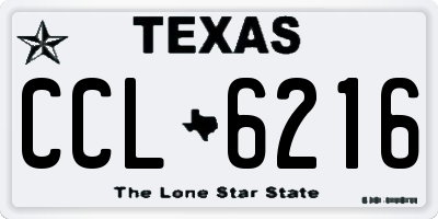 TX license plate CCL6216