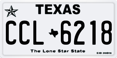 TX license plate CCL6218