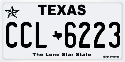 TX license plate CCL6223
