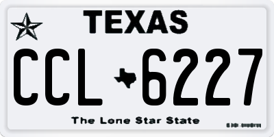 TX license plate CCL6227