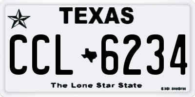 TX license plate CCL6234