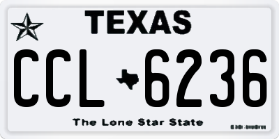 TX license plate CCL6236