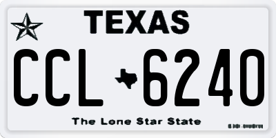 TX license plate CCL6240