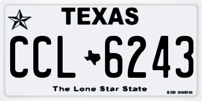 TX license plate CCL6243