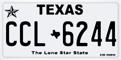 TX license plate CCL6244