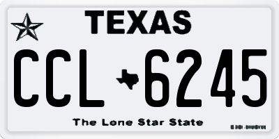 TX license plate CCL6245