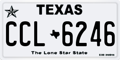 TX license plate CCL6246