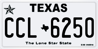 TX license plate CCL6250