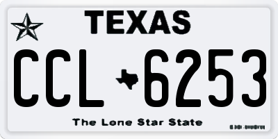 TX license plate CCL6253