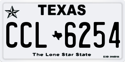 TX license plate CCL6254