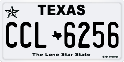 TX license plate CCL6256