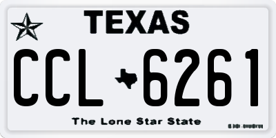 TX license plate CCL6261